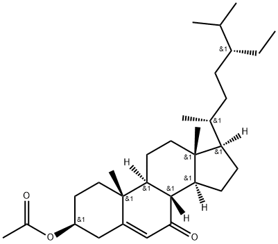 Stigmast-5-en-7-one, 3-(acetyloxy)-, (3β)- Structure