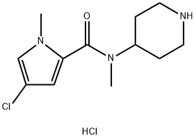 4-Chloro-N,1-dimethyl-N-(piperidin-4-yl)-1H-pyrrole-2-carboxamide hydrochloride Structure