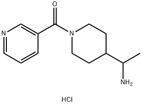 (4-(1-Aminoethyl)piperidin-1-yl)(pyridin-3-yl)methanone hydrochloride Structure