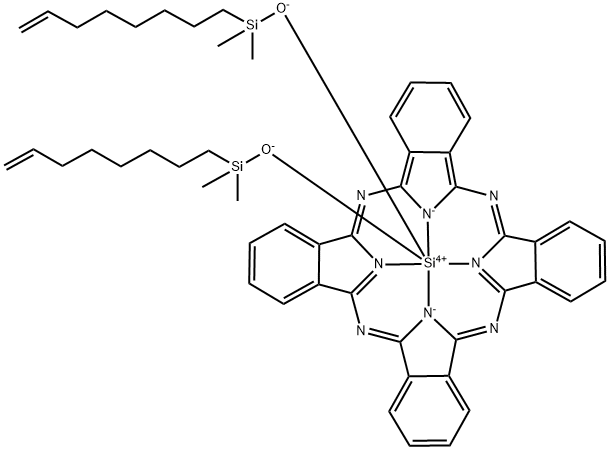 Silicon, bis(dimethyl-7-octenylsilanolato)[29H,31H-phthalocyaninato(2-)-κN29,κN30,κN31,κN32]-, (OC-6-12)- (9CI) Structure