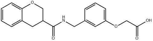 2-(3-((chroman-3-carboxamido)methyl)phenoxy)acetic acid 구조식 이미지