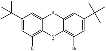 1,9-dibromo-3,7-di-t-butylphenothiazine Structure