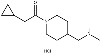 2-Cyclopropyl-1-(4-((methylamino)methyl)piperidin-1-yl)ethan-1-one hydrochloride Structure