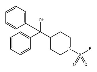 4-(hydroxydiphenylmethyl)- 1-Piperidinesulfonyl fluoride Structure