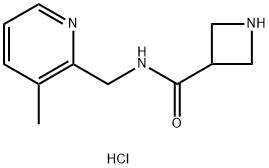 N-((3-methylpyridin-2-yl)methyl)azetidine-3-carboxamide hydrochloride Structure