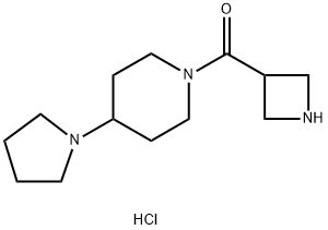 Azetidin-3-yl(4-(pyrrolidin-1-yl)piperidin-1-yl)methanone hydrochloride Structure