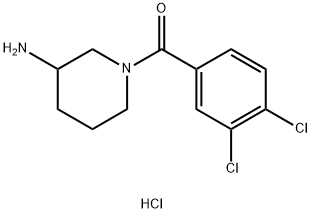 (3-Aminopiperidin-1-yl)(3,4-dichlorophenyl)methanone hydrochloride Structure