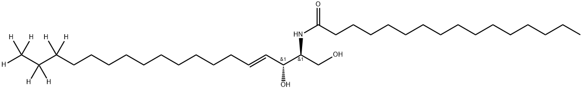 N-[2R-hydroxy-1S-(hydroxymethyl)-3E-heptadecen-1-yl-d7]-hexadecanamide Structure