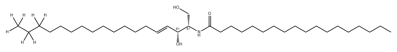 N-[(1S,2R,3E)-2-hydroxy-1-(hydroxymethyl)-3-heptadecen-1-yl-d7]-octadecanamide Structure