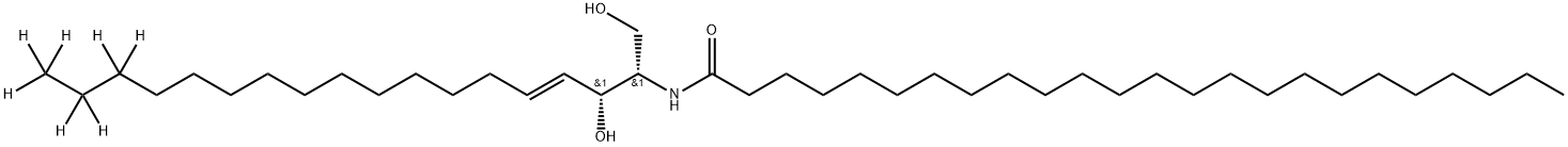 N-[(1S,2R,3E)-2-hydroxy-1-(hydroxymethyl)-3-heptadecen-1-yl-d7]-tetracosanamide Structure