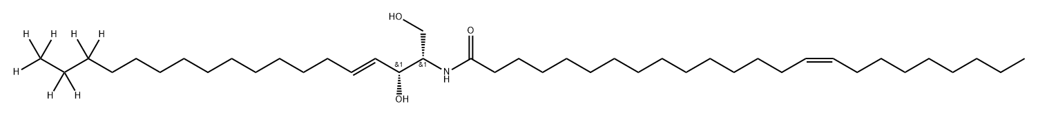 (Z)-N-((2S,3R,E)-1,3-dihydroxyoctadec-4-en-2-yl-16,16,17,17,18,18,18-d7)tetracos-15-enamide Structure