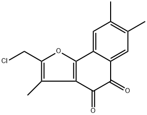 2-(Chloromethyl)-3,7,8-trimethylnaphtho[1,2-b]furan-4,5-dione 구조식 이미지