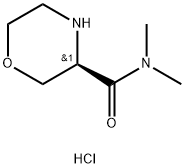 3-Morpholinecarboxamide, N,N-dimethyl-,hydrochloride, (3R)- 구조식 이미지