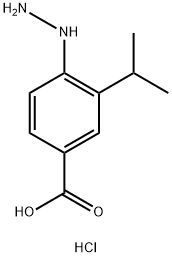 3-Isopropyl-4-hydrazinobenzoic acid hydrochloride Structure