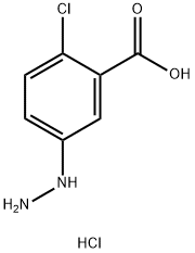 2-chloro-5-hydrazinylbenzoic Acid Hydrochloride Structure