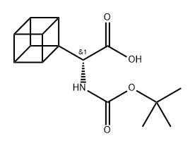 (2R)-2-{[(tert-butoxy)carbonyl]amino}-2-(cuban-1-yl)acetic acid Structure