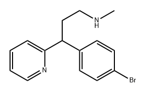 2-Pyridinepropanamine, γ-(4-bromophenyl)-N-methyl- Structure