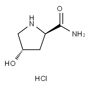 (2R,4S)-trans-4-hydroxy-D-prolinamide hydrochloride Structure