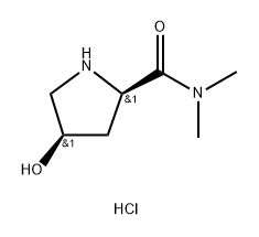 (2R,4R)-4-hydroxy-N,N-dimethylpyrrolidine-2-carb oxamide hydrochloride Structure