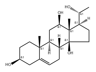 (20R)-Pregn-5-ene-3β,12β,14β,20-tetrol Structure