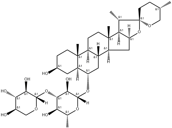 Neochlorogenin 6-O-β-D-xylopyranosyl-(1→3)-β-D-quinovopyranoside Structure