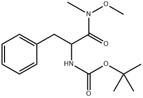 tert-butyl (1-(methoxy(methyl)amino)-1-oxo-3-phenylpropan-2-yl)carbamate(WX191481) 구조식 이미지