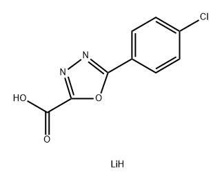 lithium(1+) 5-(4-chlorophenyl)-1,3,4-oxadiazole-2-carboxylate Structure