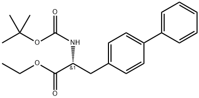 [1,1'-Biphenyl]-4-propanoic acid, α-[[(1,1-dimethylethoxy)carbonyl]amino]-, ethyl ester, (αR)- Structure