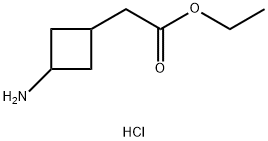 Cyclobutaneacetic acid, 3-amino-, ethyl ester, hydrochloride (1:1) Structure