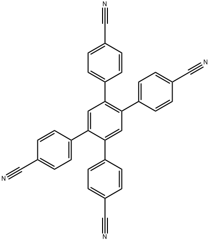 [1,1':2',1''-Terphenyl]-4,4''-dicarbonitrile, 4',5'-bis(4-cyanophenyl)-, homopolymer Structure