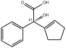 Benzeneacetic acid, α-1-cyclopenten-1-yl-α-hydroxy-, (αR)- Structure