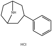8-Azabicyclo[3.2.1]octane, 3-phenyl-, hydrochloride (1:1) Structure