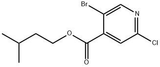 isopentyl 5-bromo-2-chloroisonicotinate Structure