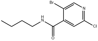 5-bromo-N-butyl-2-chloroisonicotinamide Structure