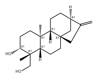 Kaur-16-ene-3,18-diol, (3α,4α)- Structure