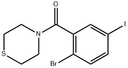 (2-Bromo-5-iodophenyl)(thiomorpholino)methanone Structure