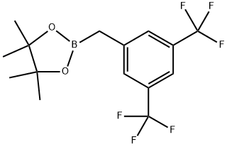 2-(3,5-bis(trifluoromethyl)benzyl)-4,4,5,5-tetramethyl-1,3,2-dioxaborolane Structure