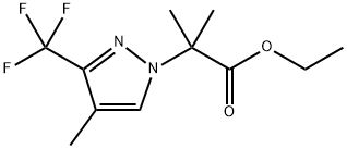 ethyl 2-methyl-2-[4-methyl-3-(trifluoromethyl)-1H-pyrazol-1-yl]propanoate Structure