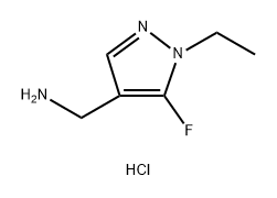 1-(1-ethyl-5-fluoro-1H-pyrazol-4-yl)methanamine Structure