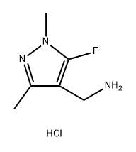 1-(5-fluoro-1,3-dimethyl-1H-pyrazol-4-yl)methanamine 구조식 이미지