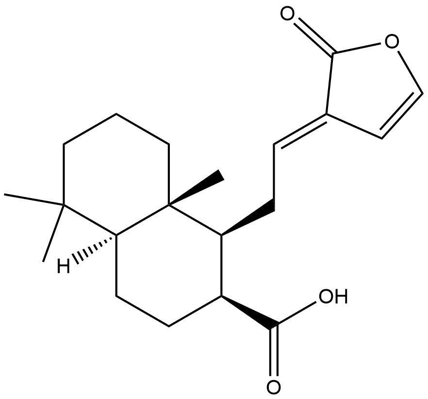 Labda-12E,14-dien-16,15-olid-17-oic acid Structure