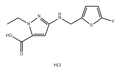 1-ethyl-3-{[(5-fluoro-2-thienyl)methyl]amino}-1H-pyrazole-5-carboxylic acid Structure