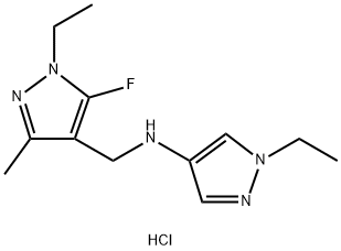 1-ethyl-N-[(1-ethyl-5-fluoro-3-methyl-1H-pyrazol-4-yl)methyl]-1H-pyrazol-4-amine Structure