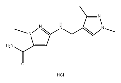 3-{[(1,3-dimethyl-1H-pyrazol-4-yl)methyl]amino}-1-methyl-1H-pyrazole-5-carboxamide Structure