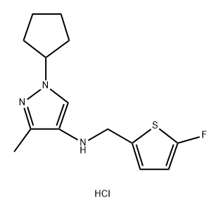 1-cyclopentyl-N-[(5-fluoro-2-thienyl)methyl]-3-methyl-1H-pyrazol-4-amine Structure