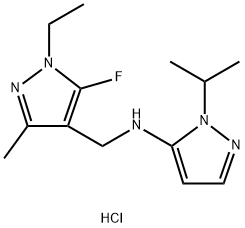 N-[(1-ethyl-5-fluoro-3-methyl-1H-pyrazol-4-yl)methyl]-1-isopropyl-1H-pyrazol-5-amine Structure