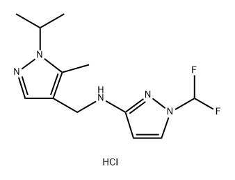 1-(difluoromethyl)-N-[(1-isopropyl-5-methyl-1H-pyrazol-4-yl)methyl]-1H-pyrazol-3-amine Structure