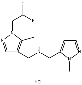 1-[1-(2,2-difluoroethyl)-5-methyl-1H-pyrazol-4-yl]-N-[(1-methyl-1H-pyrazol-5-yl)methyl]methanamine Structure