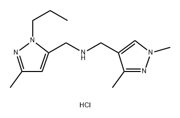 1-(1,3-dimethyl-1H-pyrazol-4-yl)-N-[(3-methyl-1-propyl-1H-pyrazol-5-yl)methyl]methanamine Structure