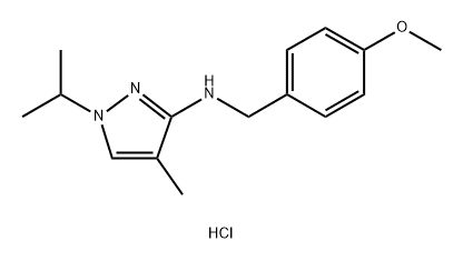 1-isopropyl-N-(4-methoxybenzyl)-4-methyl-1H-pyrazol-3-amine Structure